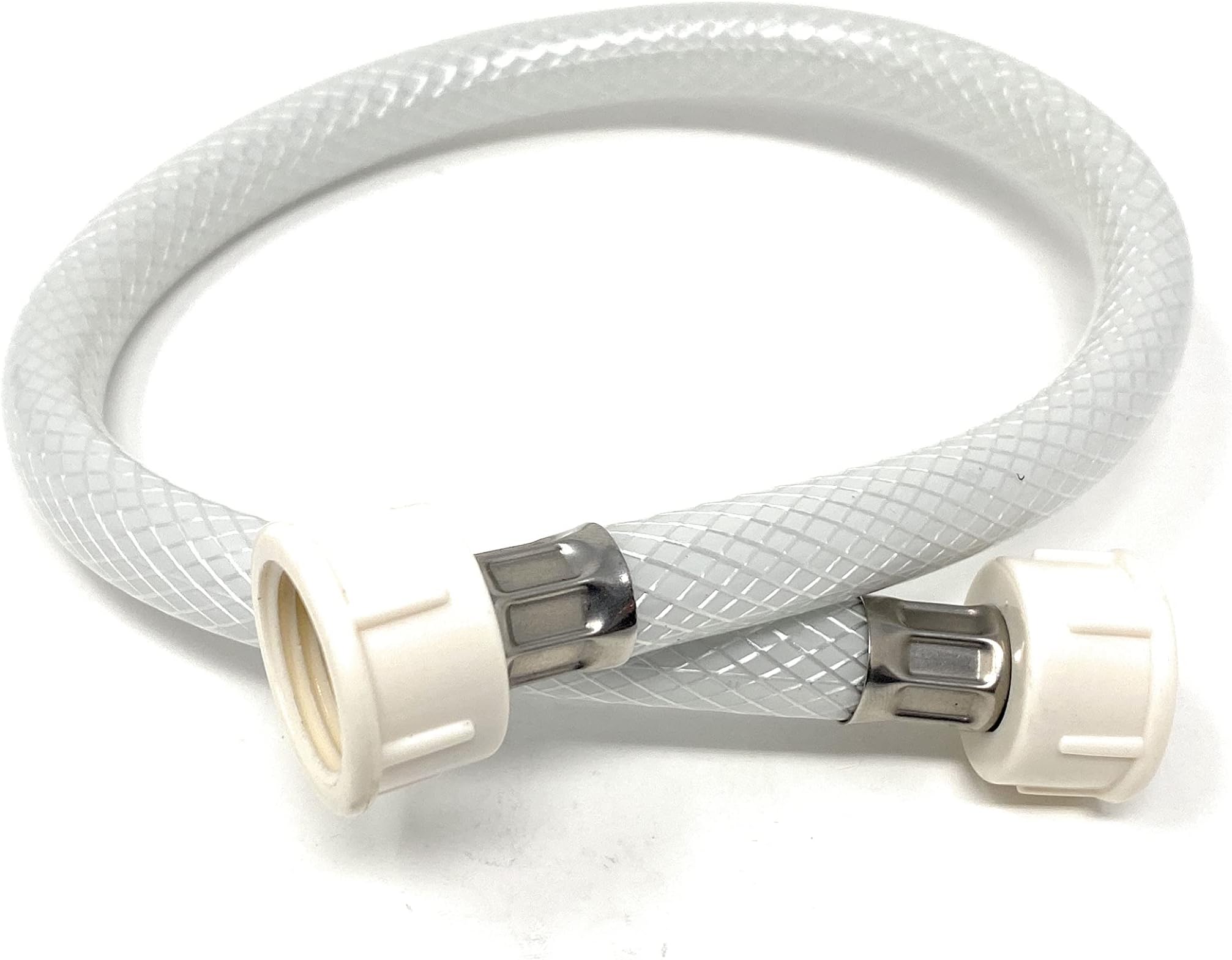 Water Supply Line, 20 inch White Braided Nylon and Reinforced PVC Water ...
