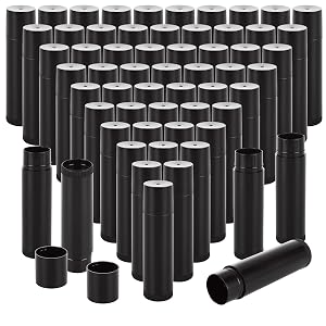 100 Pack Empty Lip Balm Tubes 5ml 5g Plastic Lipsticks Filling Containers Lip Balm Tube with Caps for