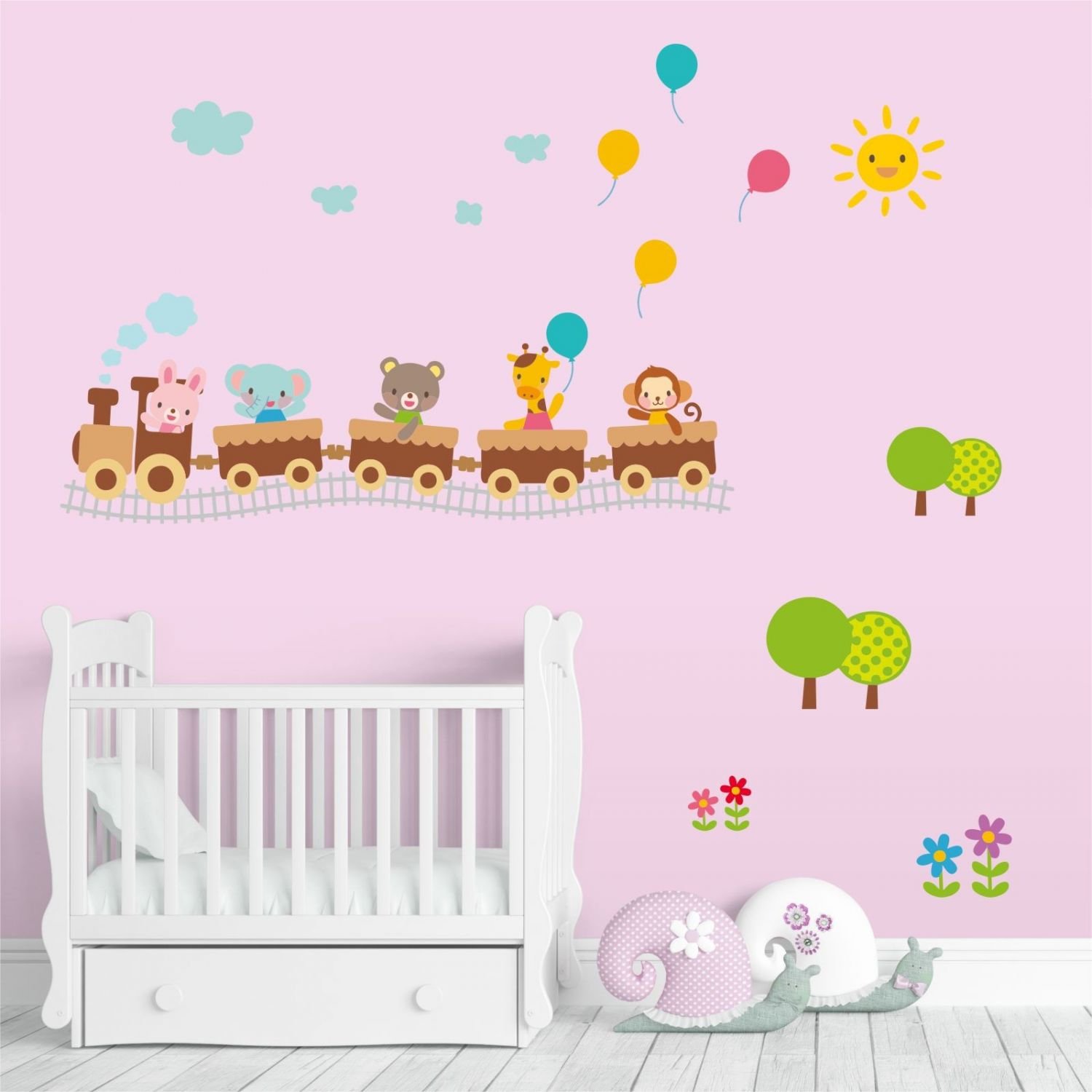 Adesivo da parete Topolino e i suoi amici, decorazione per la cameretta dei bambini (63x61 pollici) - Italia