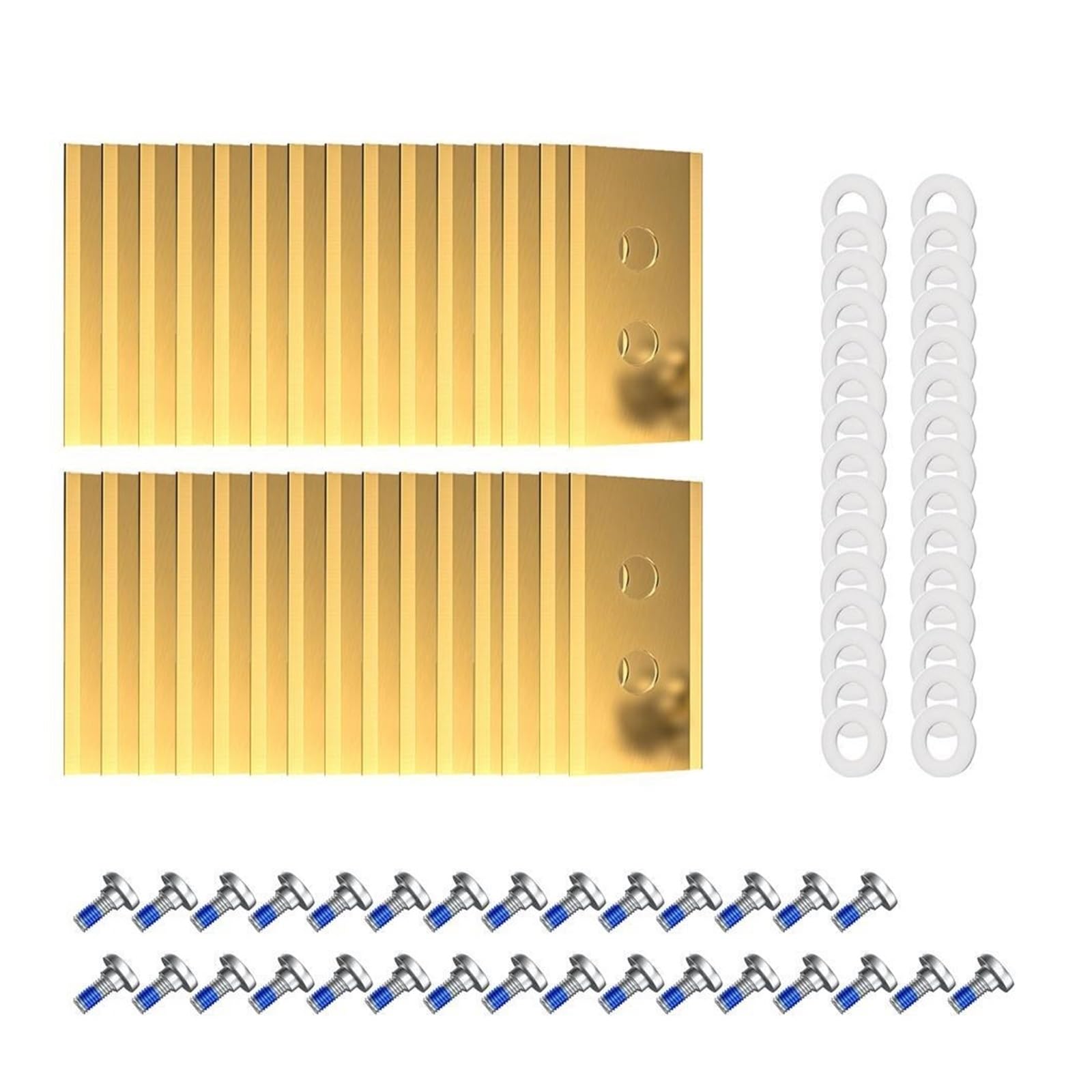 Lame Di Ricambio In Acciaio Inossidabile for Tosaerba | Lama for tosaerba dal design a 2 fori compatibile con gli accessori for tosaerba robot Mammotion Luba(A 30PCS)