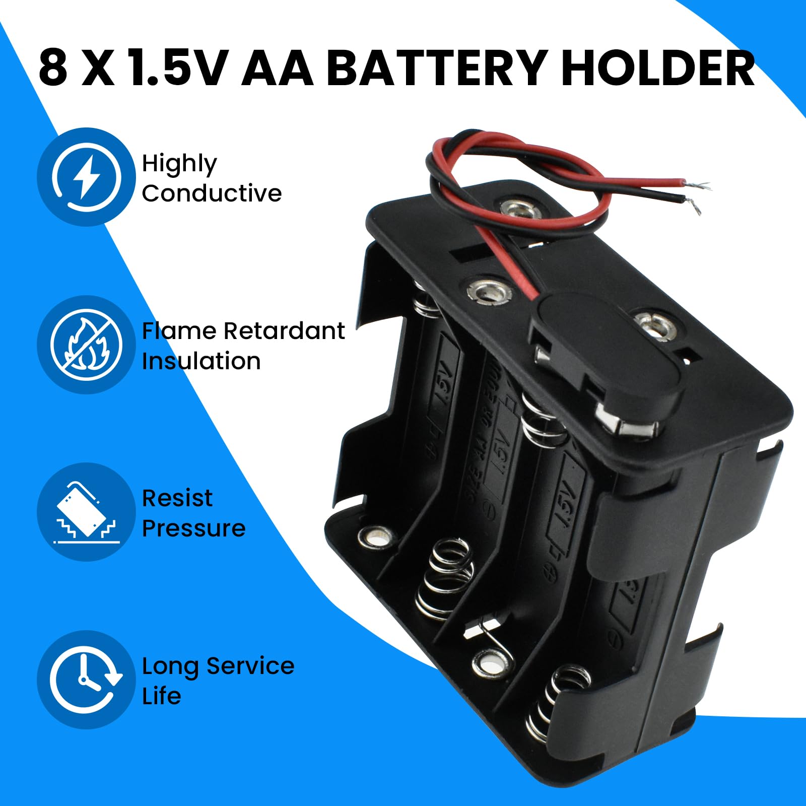Amazon.com: SDTC Tech 2/4/6/8 x 1.5V AA Battery Holder with Snap