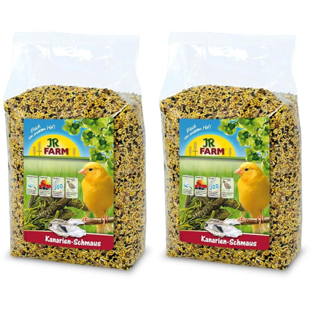 JR FARM Birds Kanarien-Schmaus 1 kg (Packung mit 2)