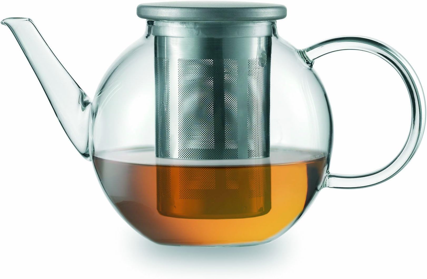 Jenaer Glas Concept Tea Collection Good Mood Teapot with Stainless Steel Lid and Strainer, 13.5-Ounce