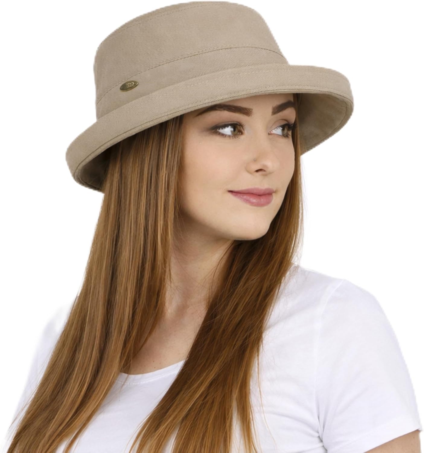 Hats Scarves & More Small Brimmed Sun Hat for Petite Women Adjustable for Small to Medium Heads 50+UPF 100% Cotton Catalina