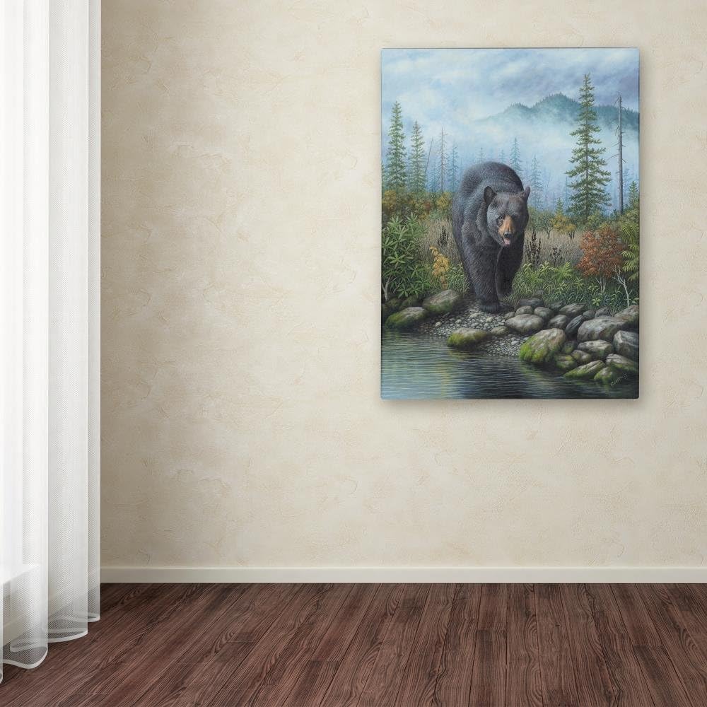 Canvas Wall Art - Robert Wavra 'Smoky Mountain Black Bear' Wall Art for Living Room, Bedroom, or Office Décor by Trademark Fine Art