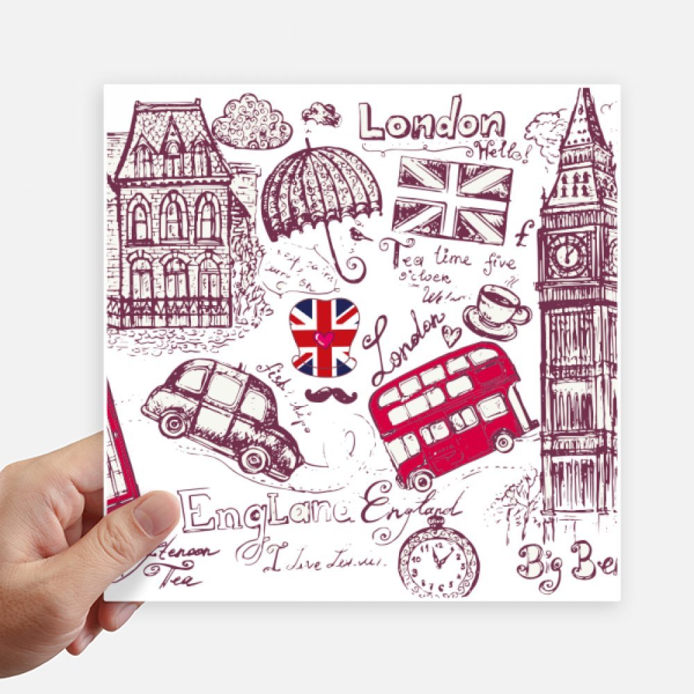 Autocollant Angleterre Big Ben pour masquer les rayures de valise et décorer un mur