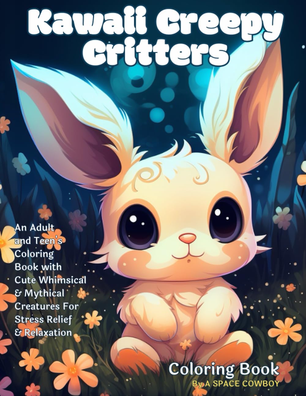 Kawaii Creepy Critters Coloring Book: An Adult and Teen's Coloring Book with Cute Whimsical & Mythical Creatures For Stress Relief & Relaxation
