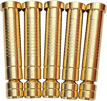 50/100/150 Grain Brass Arrow Inserts 8-32 Thread .244 Shafts 12 Pack