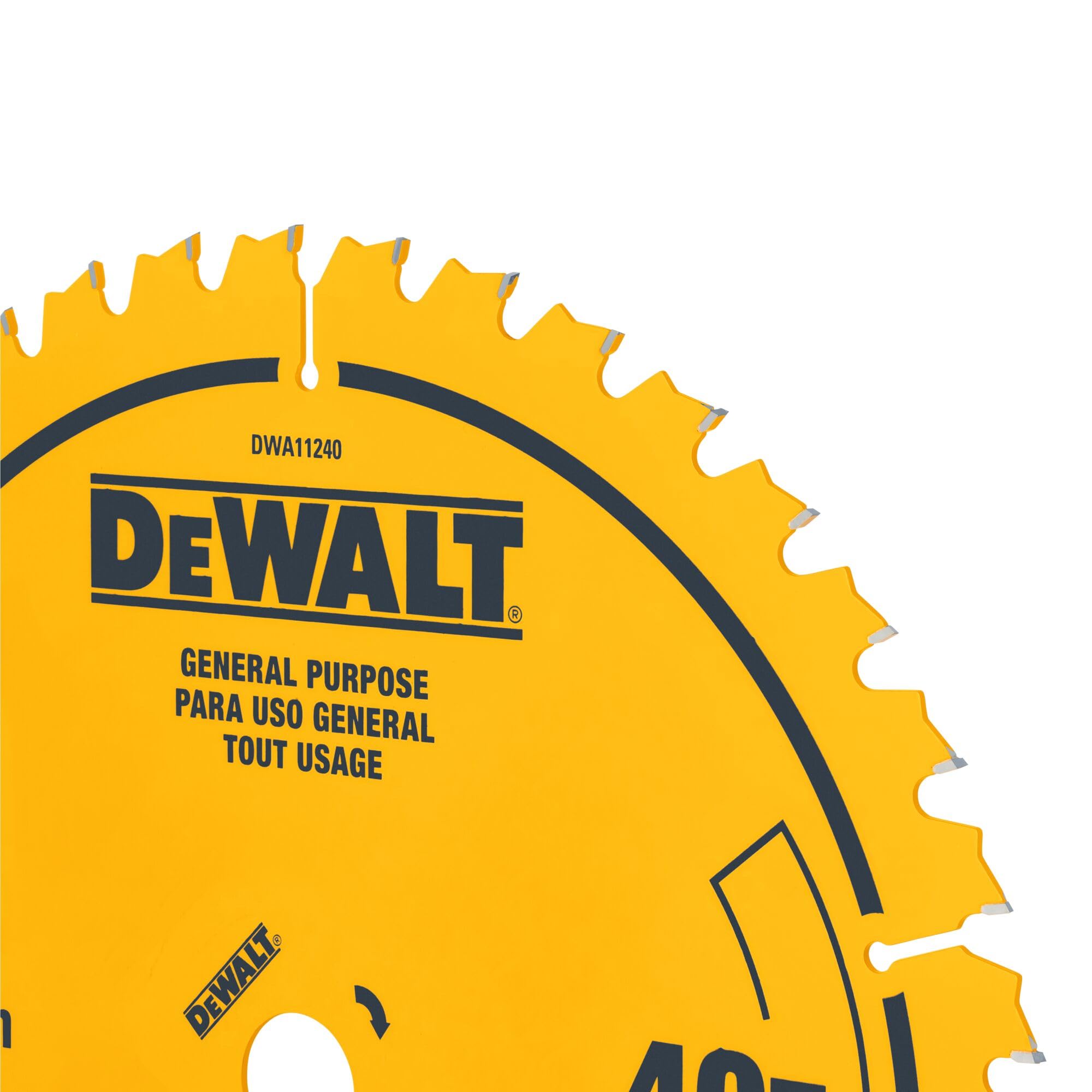 DEWALT Hoja de sierra de uso general 40T de 12 pulgadas (DWA11240)