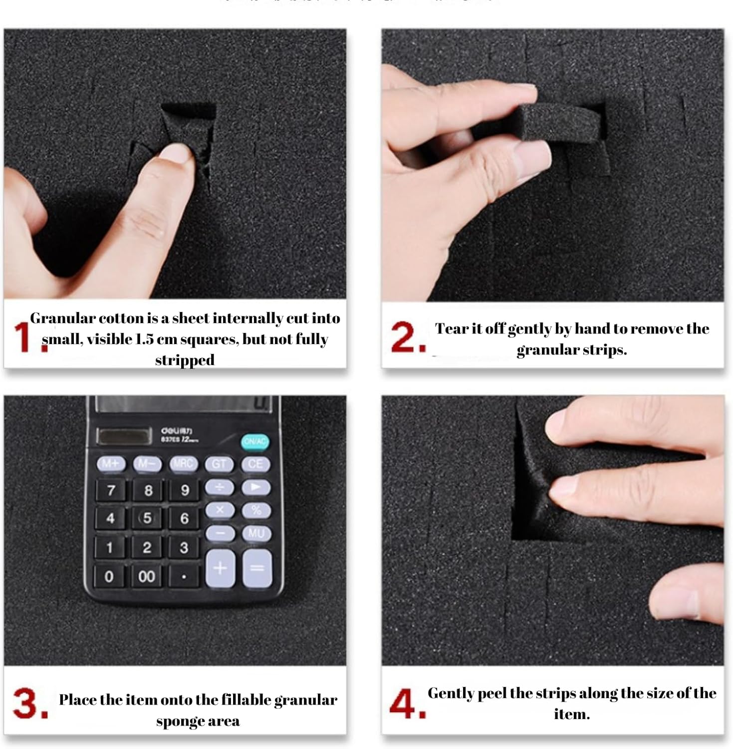 16.33 inches Hard Briefcase, Lockable Carrying Case Portable Hard Suitcase with DIY Customizable Foam Insert Aluminum Briefcase for Electronics, Tools, and Valuables(Combination Lock) - Image 4