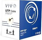VIVO Waterproof 1,000ft Bulk Cat5e Wire, CCA Ethernet Cable, 24 AWG, UTP Pull Box, Outdoor Direct Burial, Black, CABLE-V003 | Waterproof, CCA Ethernet Cable, 24 AWG, UTP Pull Box, Outdoor Direct Burial
