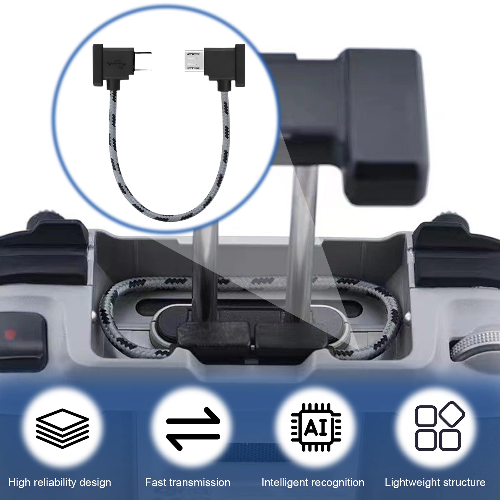 USB-C Auf USB-C Kabel (15 Cm) Für DJI Drohnen – Kompatibel Mit Mini 2, Mavic 3, Air 2S, Air 2 Fernbedienung