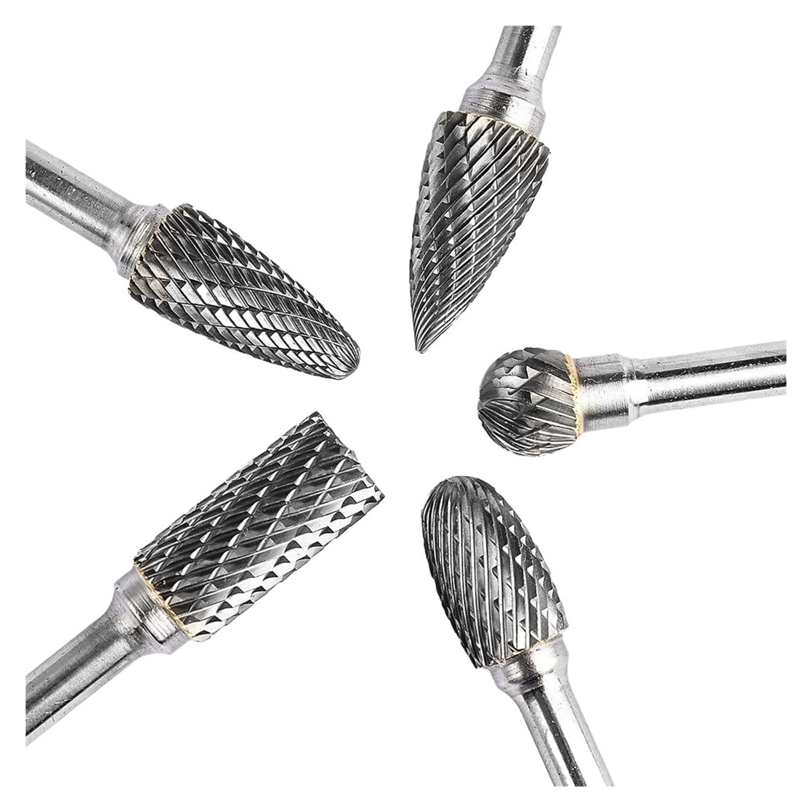 6 mm 1/4 trzpień zestaw wierteł z węglika wolframu, podwójne wiertło do frezowania obrotowego, szlifierka pilników, grawerowanie metalu, 6 x 8 mm zadziory z węglika spiekanego