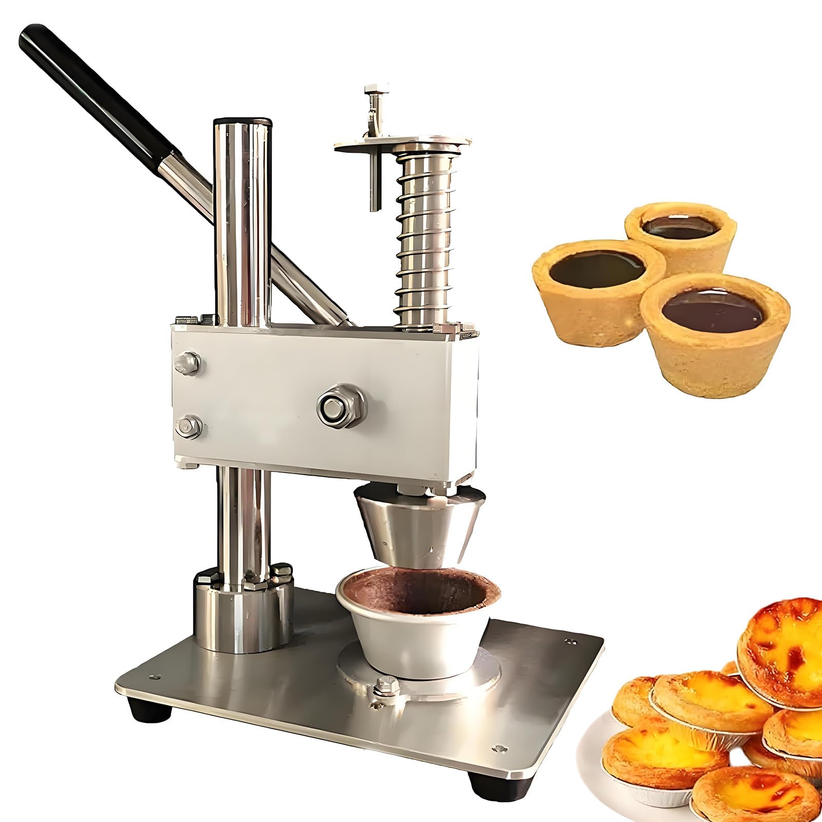 Epygnom Multicolor Egg Tart Making Machine, Manual Pie Press Machine With Mold For Baking Egg Tarts, Cheese Tarts, And Cookies, Muffin Cupcake Tins Moulds Tool For Home Commercial Use 6026