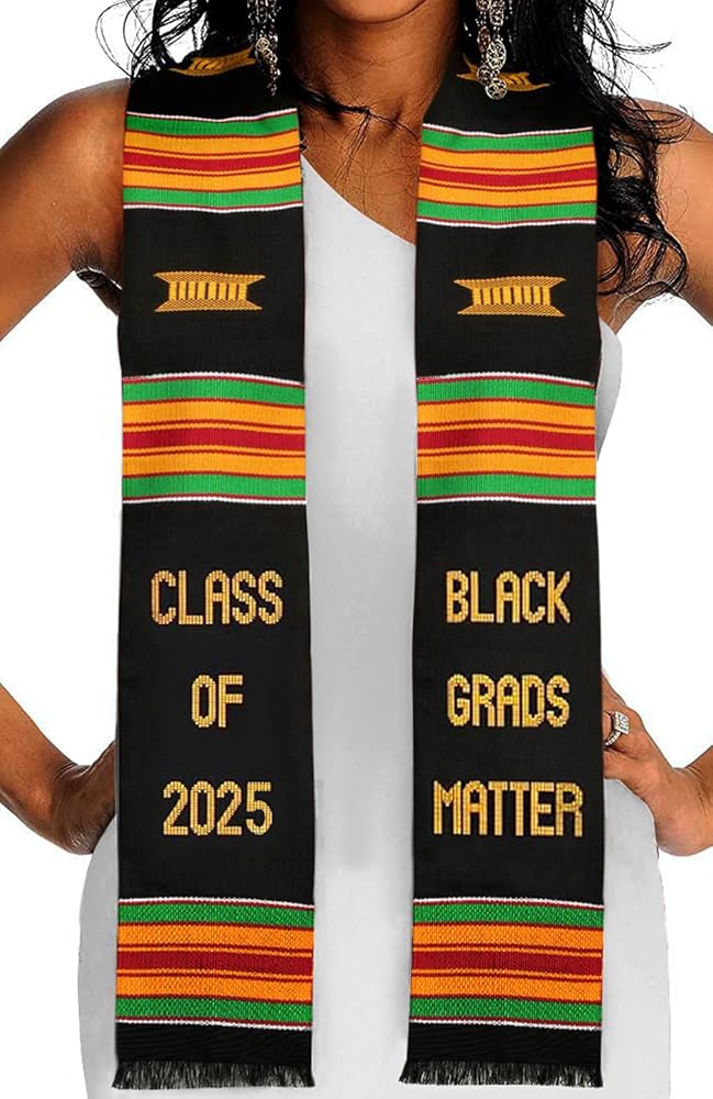 Amazon.com: Kwabla's Black Grads Matter Stole 2025 | Kente