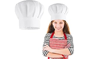 Cooking Cap Adjustable Chef Hat for Kids White Elastic Custom Chef Cap