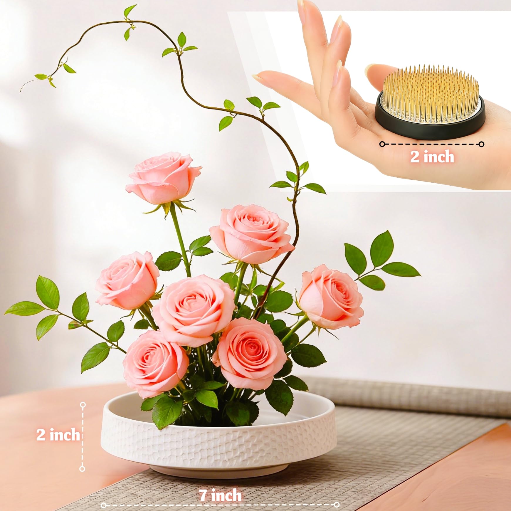 Kit Ikebana japonês sapo floral suprimentos para arranjos de