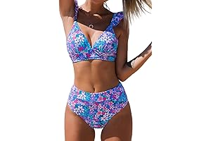 Floral High-Waisted Bikini for Summer Splash