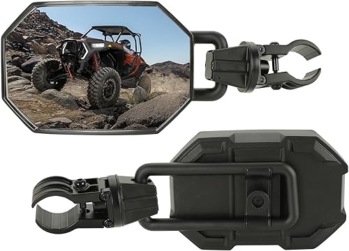 Miniatura 9 de SUNPIE Espejos para UTV con luces LED intermitentes para barra antivuelco de 1.5 a 2 pulgadas, compatible con Polaris RZR Can-Am Pioneer Talon