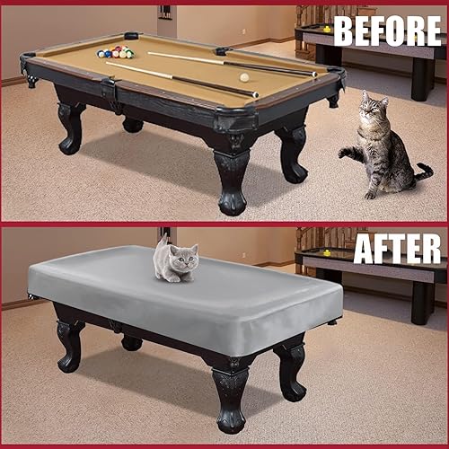 Miniatura 4 de Gasadar Funda para mesa de billar de 7 pies, fundas de mesa de billar resistentes, cubierta impermeable y resistente a desgarros para mesa de