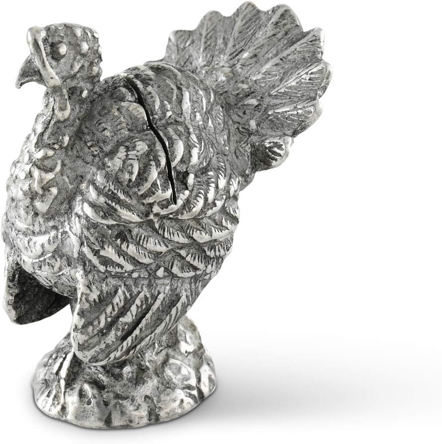 Vagabond House Pewter Turkey Place Card Holder/Cheese Markers 1.75 inch Tall