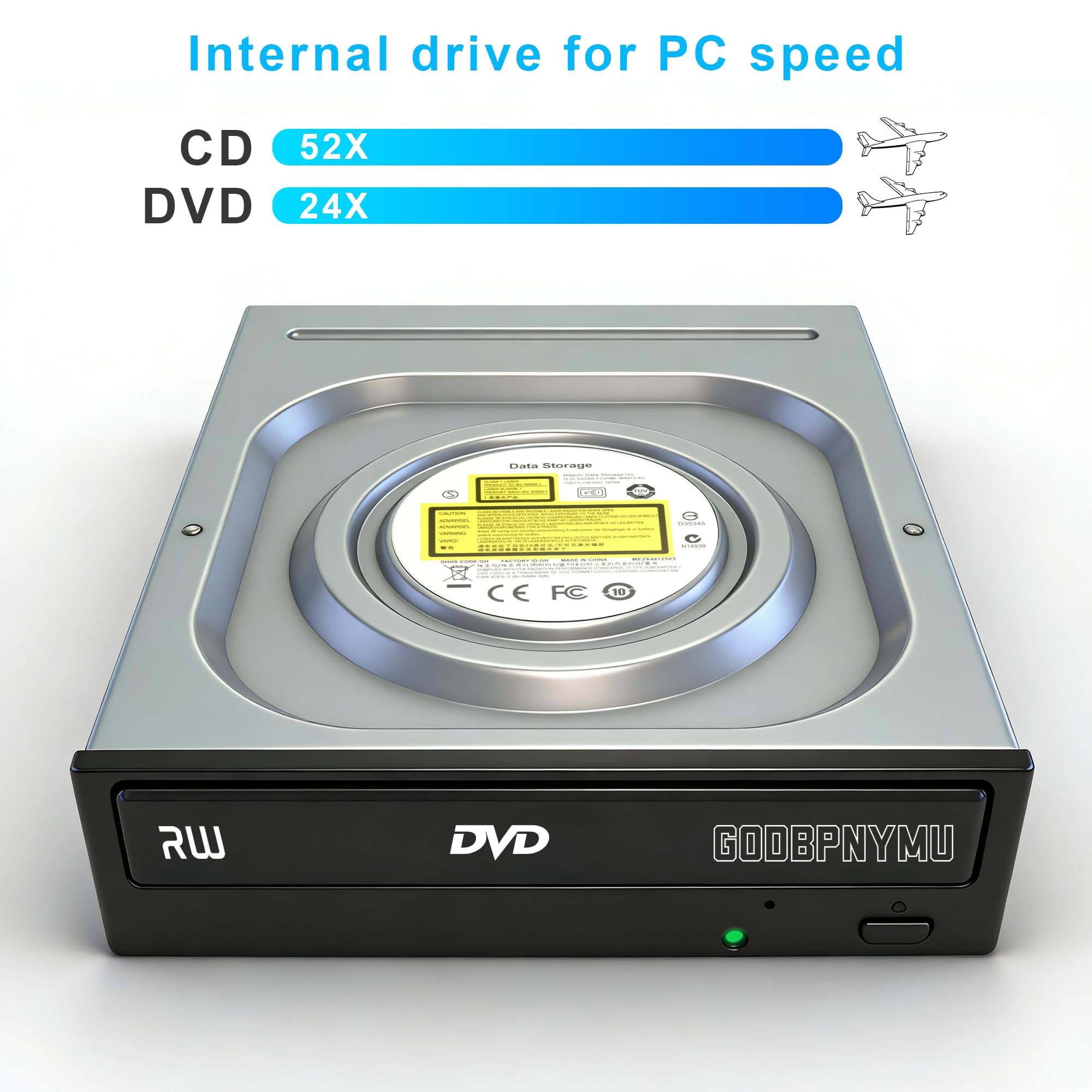 Internal SATA DVD Burner - 24x Read/Write -4