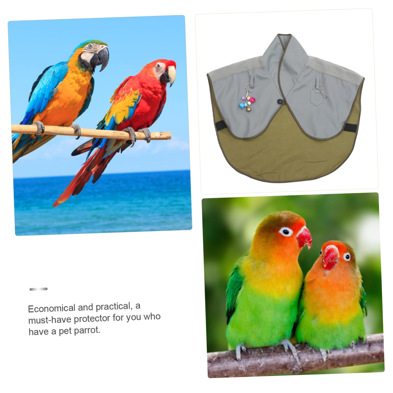 HOLIDYOYO Parrot Cape Bird Shoulder Pad Scratch Protector Parrot Poop Diaper Pad Comfortable Breathable Shawl