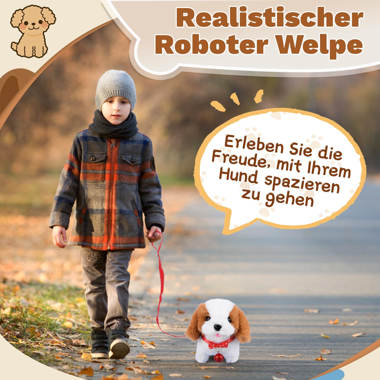 Générique Mijn realistische robotpuppy - speelgoed voor honden die voor