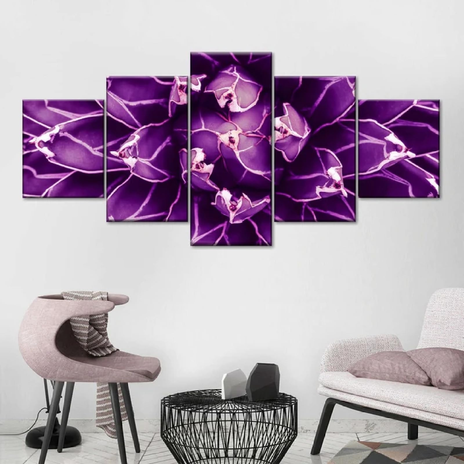 Amazon.com: MentCh Purple Agave Cactus Wall Art Decor Poster