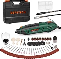 DEPSTECH DM200A Multifunkciós Rotációs Szerszámkészlet 200W - 6 Sebességfokozat, Flex Tengely, 128 Tartozék, Barkácsoláshoz, Gravírozáshoz,  1
