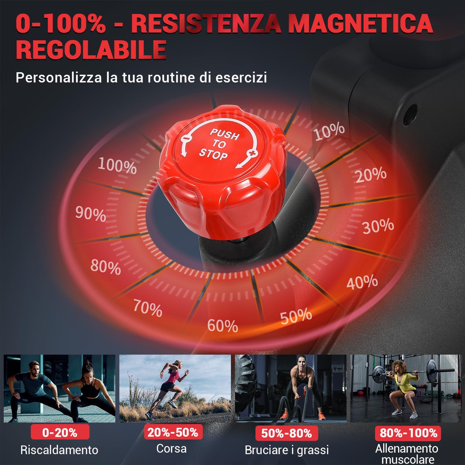 Cyclette da Casa, DMASUN Cyclette Professionali Hanno Una Resistenza Magnetica più Forte, cyclette più Silenziosa, più Confortevole e Sicurezza Stabile, Capacità 160 kg（Include Coprisella Cyclette）