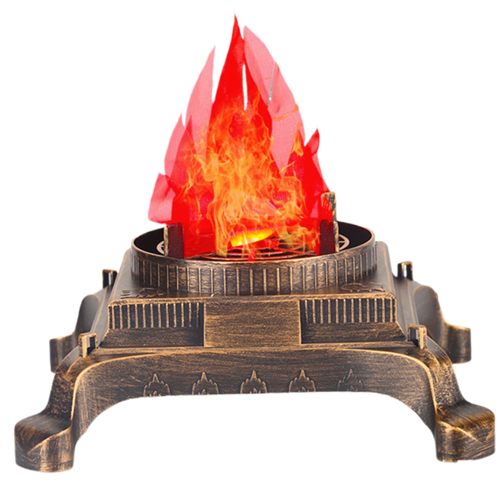 Fire, 3D Flame Lamp, Realistic Artificial Fire Flames with Fan Base, Campfire for Halloween Christmas Party Festival Decoration, Garden Tools