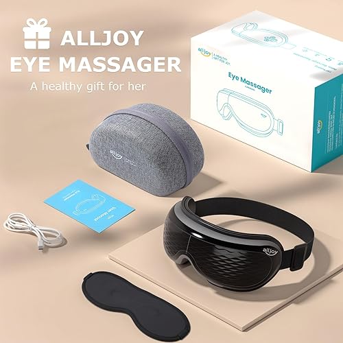 Miniatura 7 de ALLJOY Masajeador de ojos con calor y enfriamiento, masajeador de ojos ligero con máscara de gel extraíble, regalos de cumpleaños para mujeres y