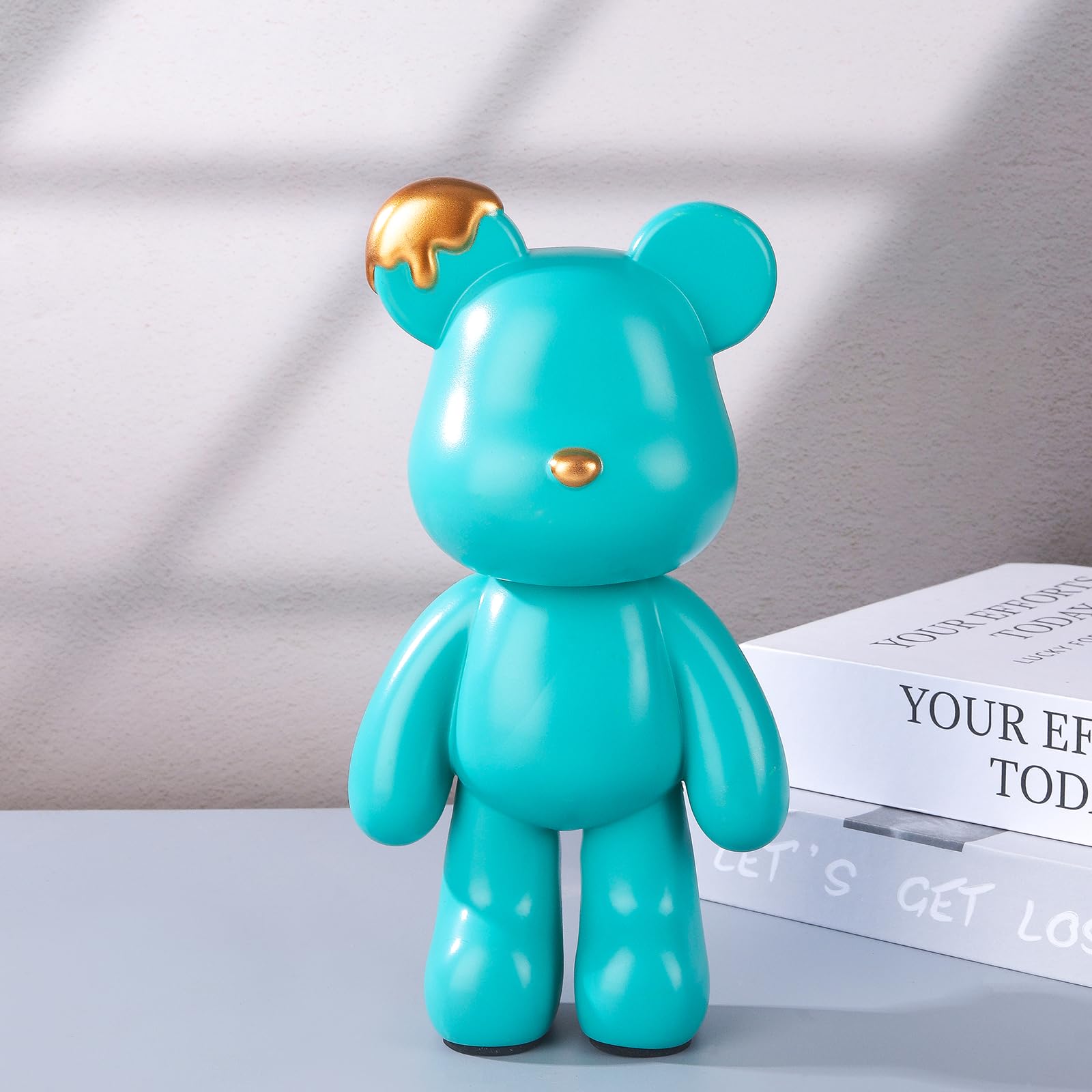 Coniuty Fluid Bear Mold 8 inch with Default Blank Main Color to Use for DIY (Turquoise)