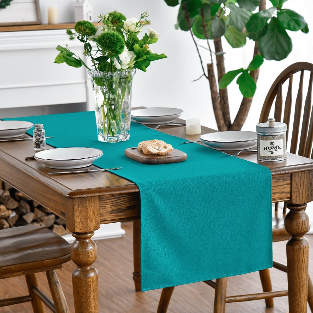 Artoid Mode Aqua Table Runner, Seasonal Fall Winter Machine Washable Kitchen Dining Table Decoration for Home Party Decor 40x180 cm - Image 2