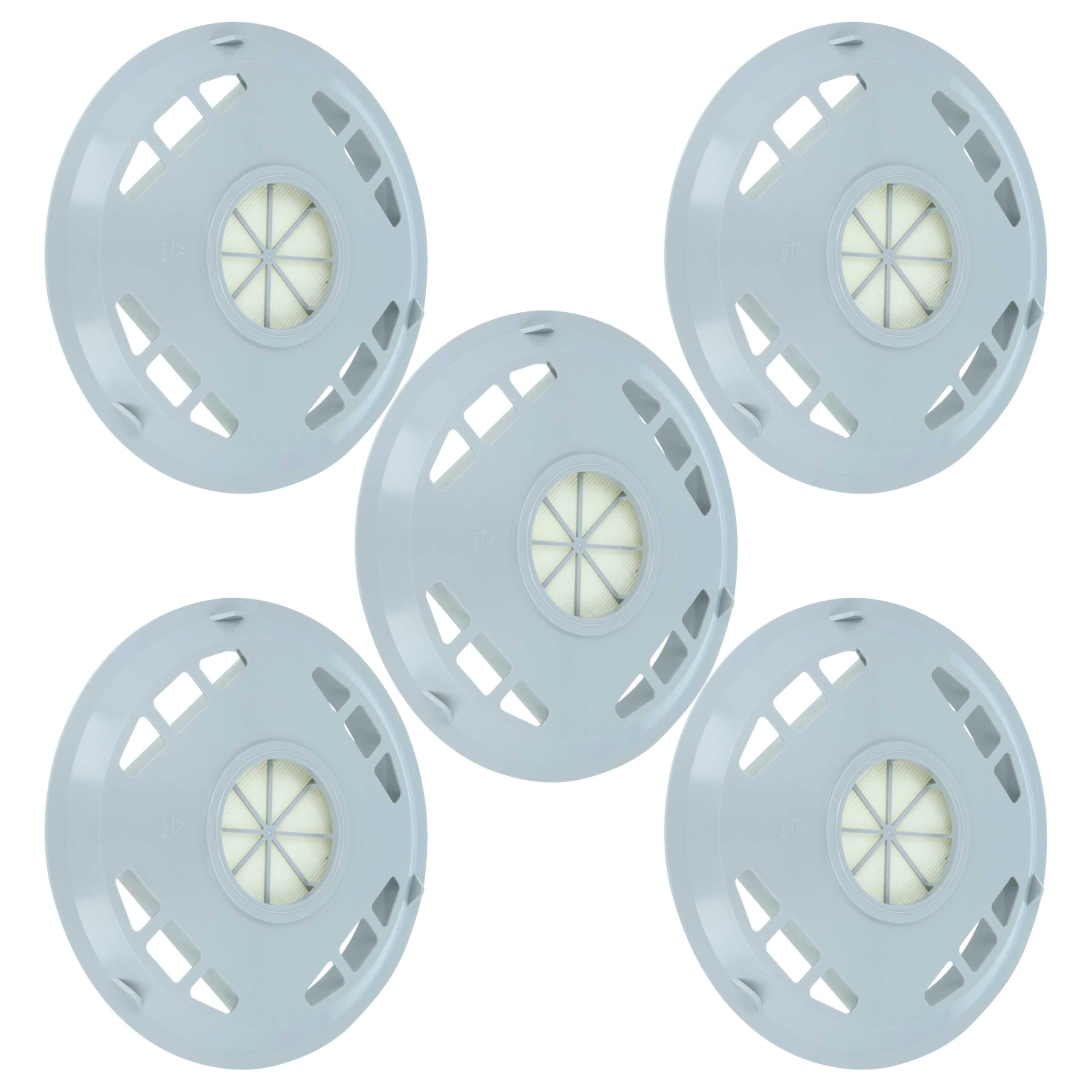 vhbw 5x Filtro compatible con Nilfisk-Alto GD 930 S 2 Cubic, GD 936, GD 930 S2 HEPA aspiradora - Filtro de aire de salida (filtro EPA), blanco/gris
