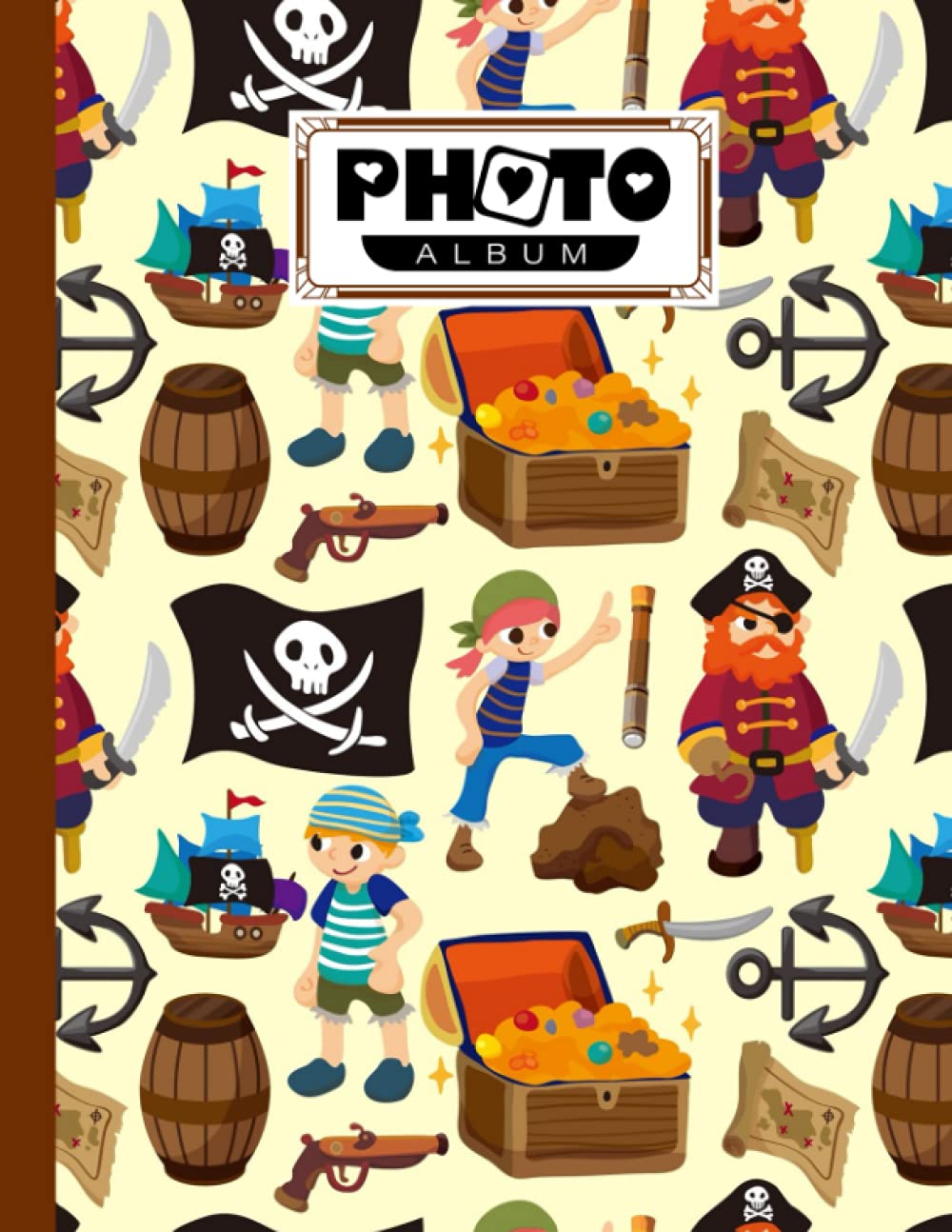 Photo Album: Large Photo Albums with Writing Space Memo, Extra Large Capacity Picture Album | Premium Pirate Cover by Winfried Eberhardt