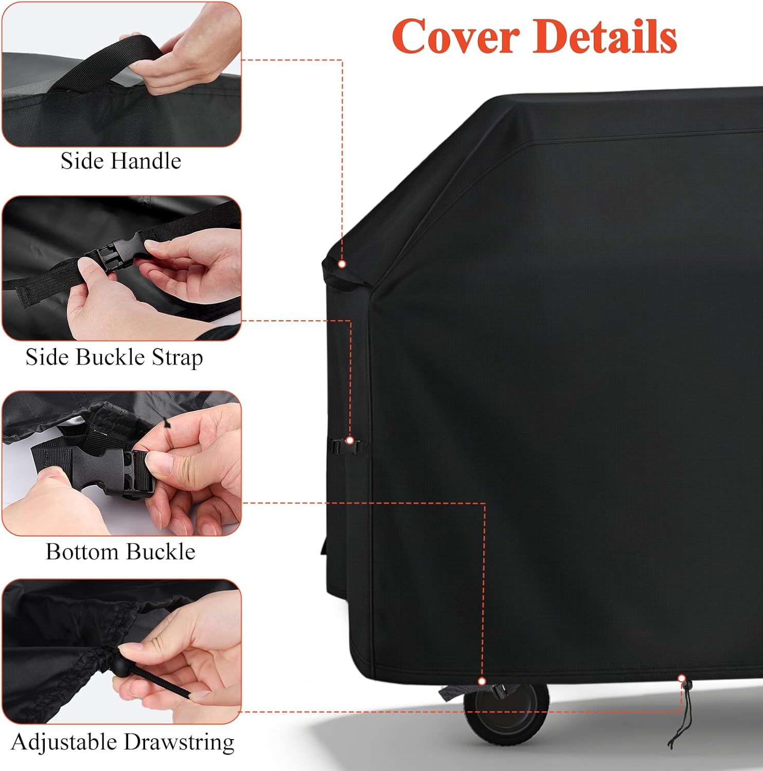 TheElves Grill Cover for Blackstone 1554 ‎36" Omnivore Griddle, 68" Outdoor Grill Covers Waterproof, Heavy Duty Cover for Outdoor Propane Griddle Grills - 68" W x 28" D x 32" H