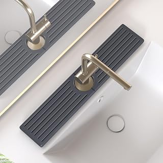 Kitchen Faucet Mat, Diatomite Sink Faucet Mat Splash Guard for Kitchen, Water Absorbing Stone Tray for Sink, Quick Drying Faucet Mat for Kitchen Sink, Absorbent Stone Drying Tray for Bathroom Counter