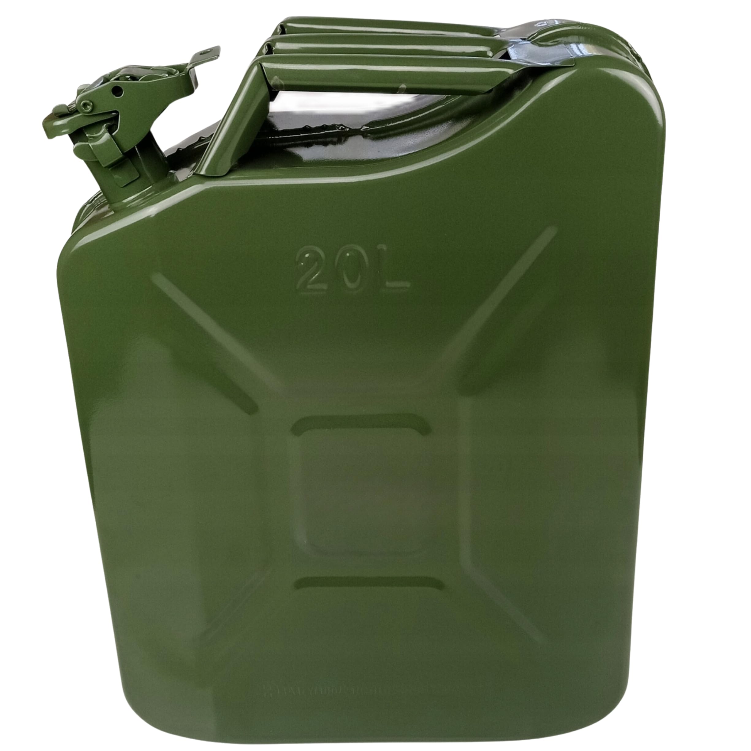 Benzinkanister Metall 20 L Olive - Reservekanister Benzin & Diesel | Kraftstoffkanister mit Einfüllstutzen - Robuster, Auslaufsicherer Reservekanister - Ersatzkanister