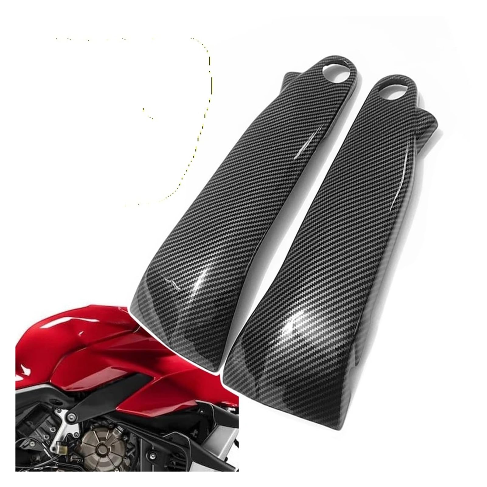 Pannello laterale della copertura del telaio della motocicletta | Compatibile con DUCATI Panigale V4 V4S V4R Streetfighter 18-23 Streetfighter 18-23(Glossy Black)