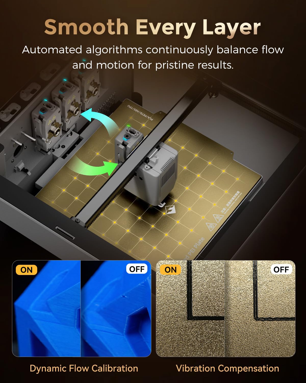 FLASHFORGE AD5X Multi-Color & Material 3D Printer with IFS, 220x220x220mm | 4-Color Printing, 600mm/s High Speed,300°C High Temp Direct Extruder,CoreXY & Auto Bed Leveling, Ideal For PLA-CF,PETG-CF thumbnail 10