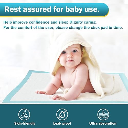 Miniatura 6 de SOFYFINE Almohadillas de cama desechables de 30 x 36 pulgadas (100 unidades), almohadillas de hospital extra grandes XL gruesas para incontinencia,