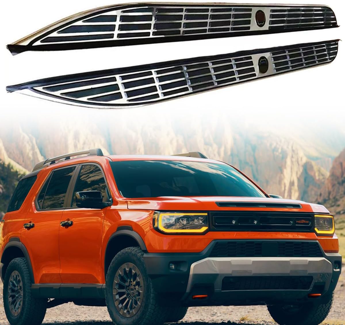 2Pcs Running Board Side Step Pedals Nerf Bar Fits for Honda Passport 2026