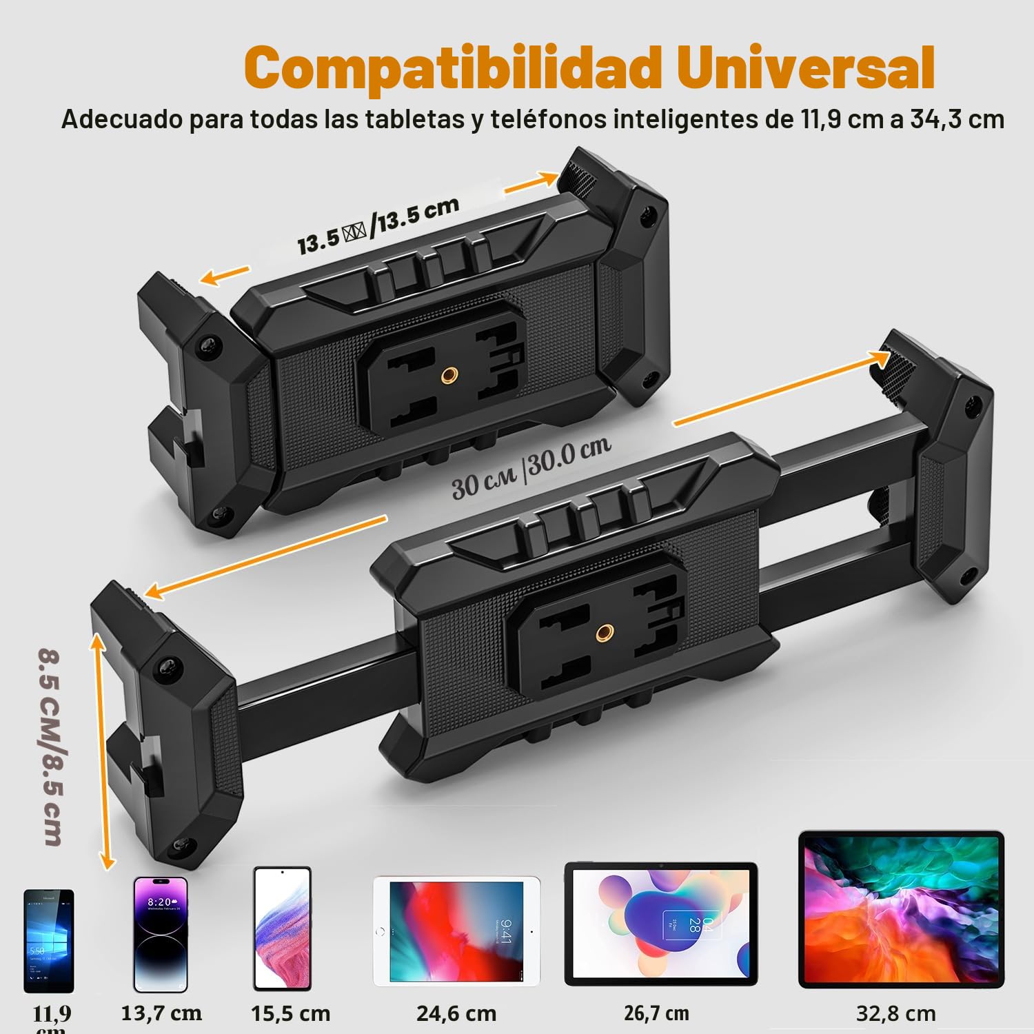 Soporte Tablet Mesa, Soporte iPad Mesa con Brazo de Cuello de Cisne, Soporte para Tablet Cama Giratorio de 360°, para iPad Pro/Air/Mini, 4.7"-13.5" Tablets.