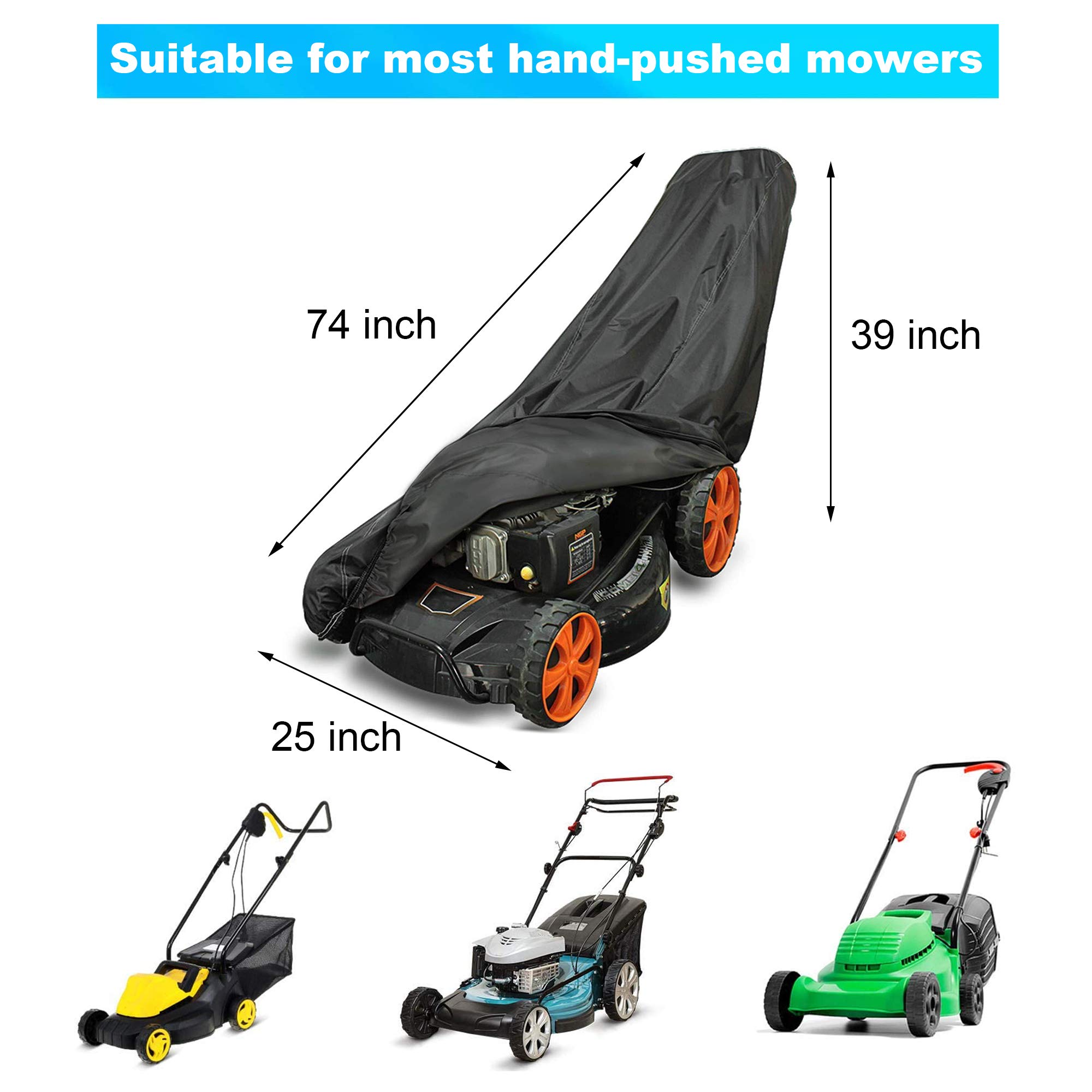 Abris Robot Tondeuse Housse De Tondeuse à Gazon : Housse De Protection Imperméable En Tissu Oxford 210D Avec Cordon De Tondeuse A Gazon