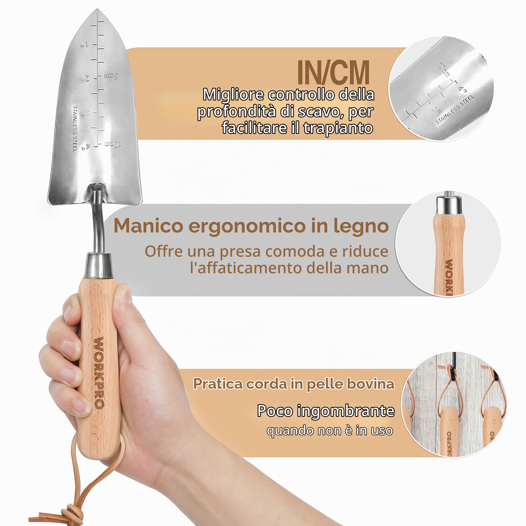 WORKPRO Set di Attrezzi da Giardino Rosa 8 Pezzi, Utensili da Giardino con Borsa da Giardino, Includere Guanti da Giardinaggio, Cesoia da Potatura ecc, Regali da Giardino per Uomo Donna
