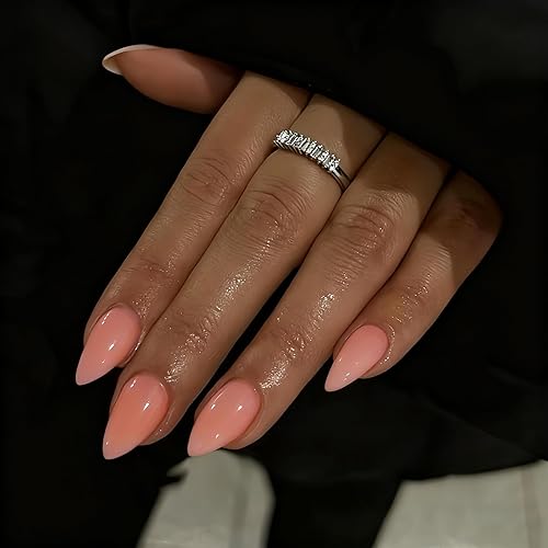 Coral Press On Nails Almond - Acrylic Press On Nails