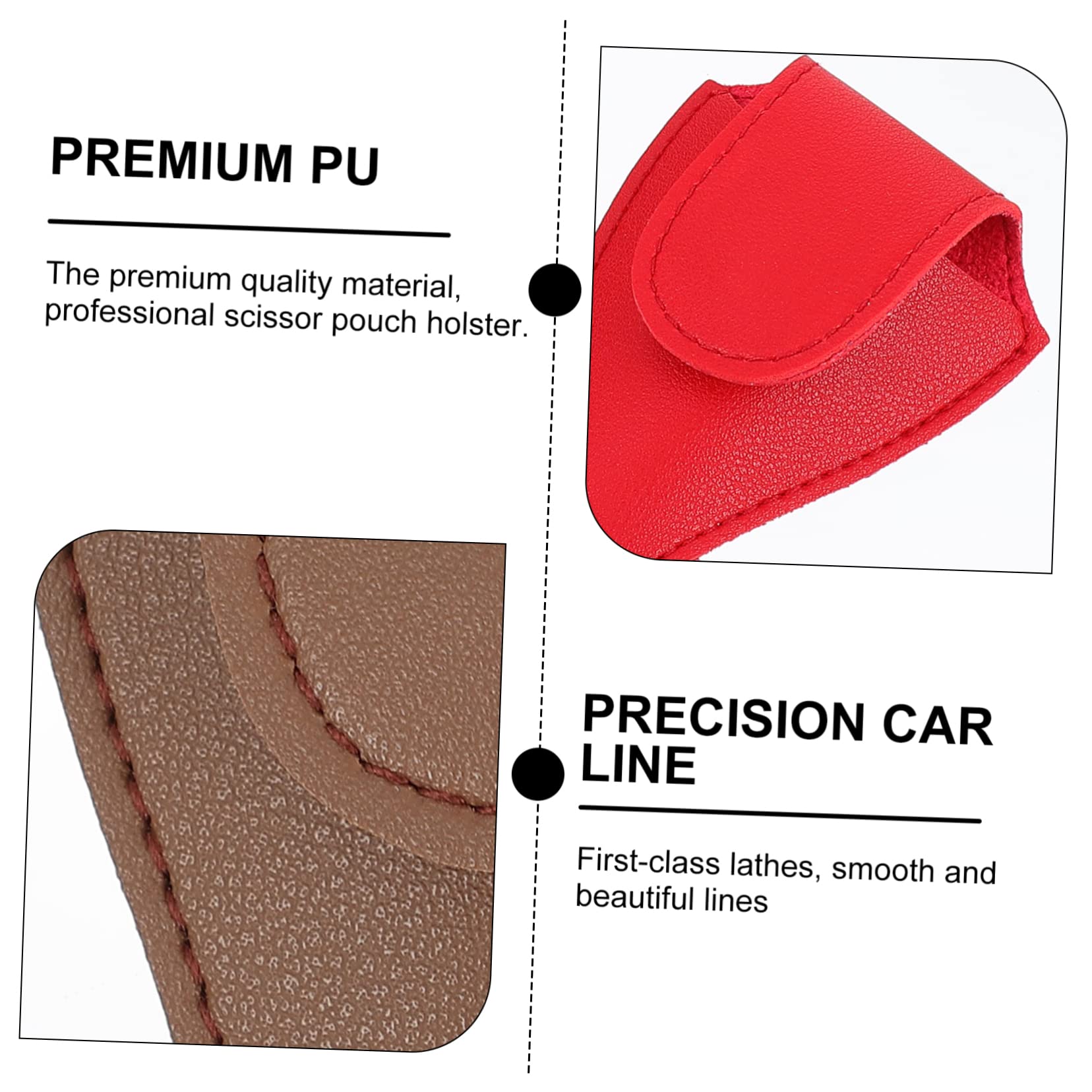 Beatifufu 2sets Nail Manicure Scissors Bag Stylish Leather Cuticle Scissors Pouch Holder for Professional Use 5pcs*2