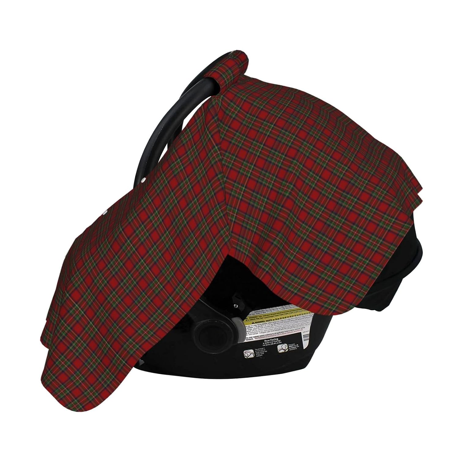 The Royal Stewart Tartan Baby Car Seat Cover & Breastfeeding Nursing Cover - Breathable Stretch Fabric Multi-Use Nursing Cover for Breastfeeding
